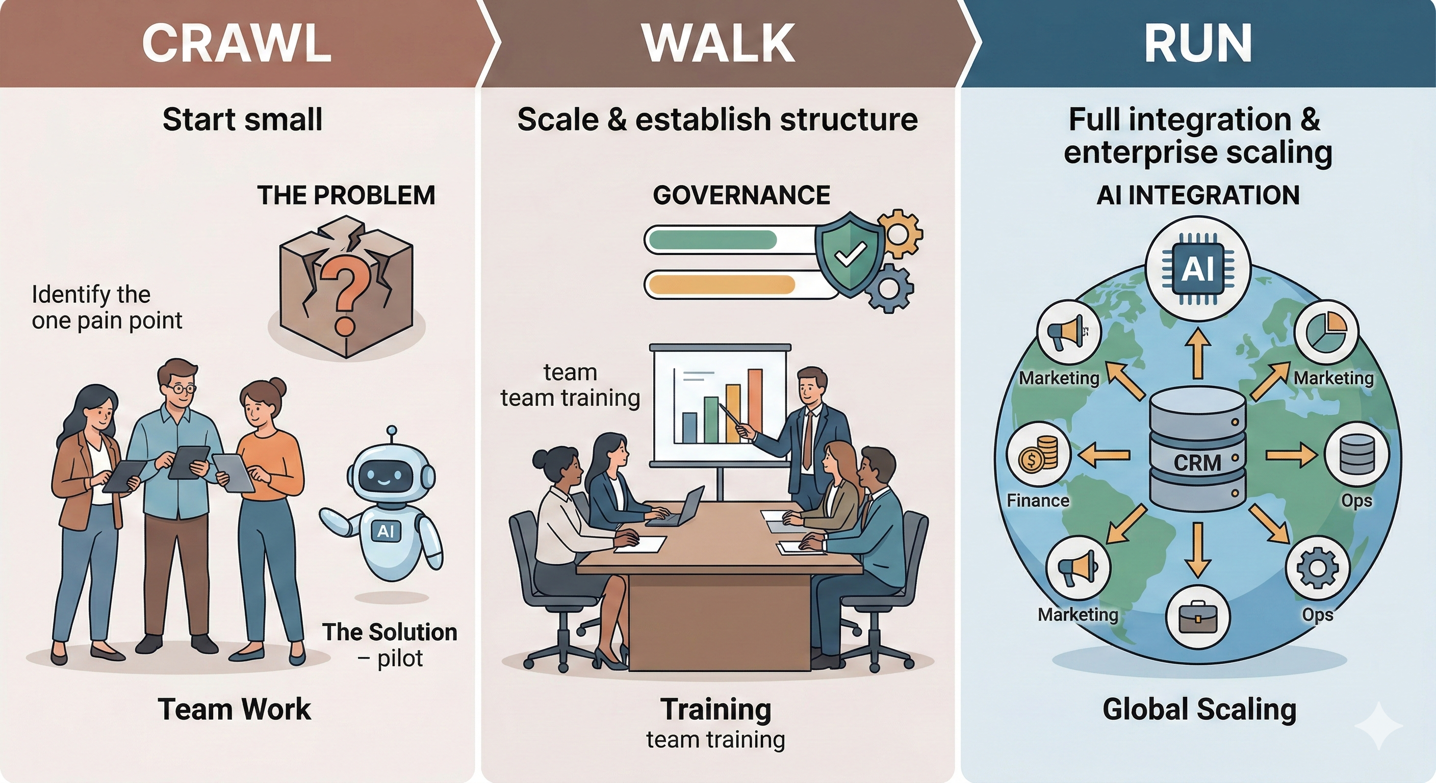 Crawl-Walk-Run Methodology
